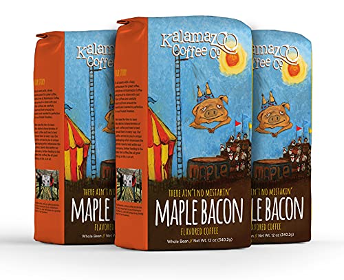 Maple Bacon Whole Bean Coffee (12 Ounce (Pack of 3))