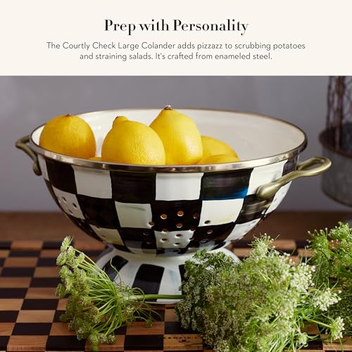 Enamel Colander (Large / Courtly Check)