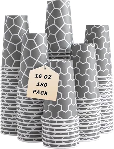 16 oz Paper Cups 180 Pack (16oz-180)