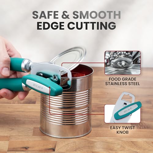 Heavy Duty Stainless Steel Can Opener Manual with Bottle Opener