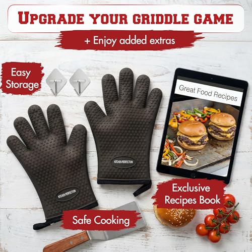 XL Silicone Griddle Gloves (Carbon Black / X-Large)