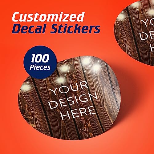 Custom Vinyl Stickers Your Image (100 Count)
