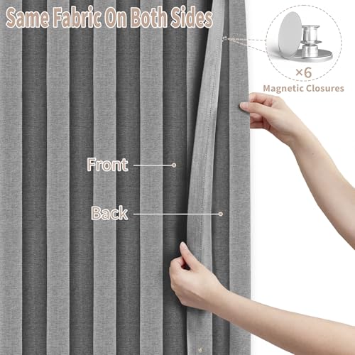 Closet Curtain for Open Closet (Grey / 39"W x 78"L (Pack of 1))