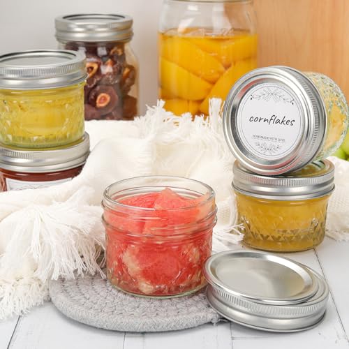 40 Pack 4 oz Glass Mason Jars (40 Count)
