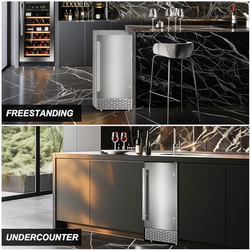 Under Counter Ice Maker Machine (120LBS/DAY-Foam Door)