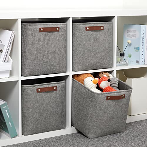 12 inch Cube Storage Bins (Grey / M-12"x 12"x12")