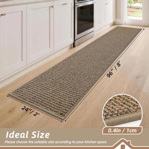 Kitchen Runner Rugs 24"x96" (Taupe / 24" X 96" (Rectangular))