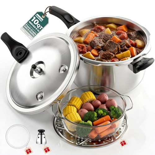 Stainless Steel Pressure Cooker (10.6 Quarts)