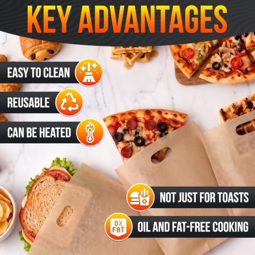 6 Pack Toaster Bags Reusable