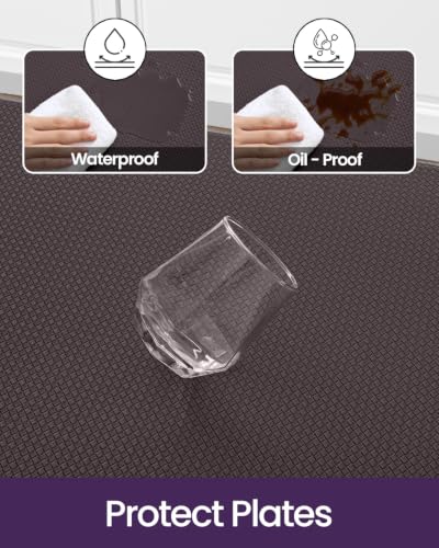 Kitchen Floor Mats Cushioned Anti Fatigue (Brown / 59"l X 17"w X 0.4"th)