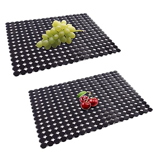 2 Pack Kitchen Sink Mats (Black)