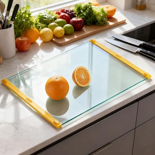 Small Glass Cutting Board (Yellow-Small)