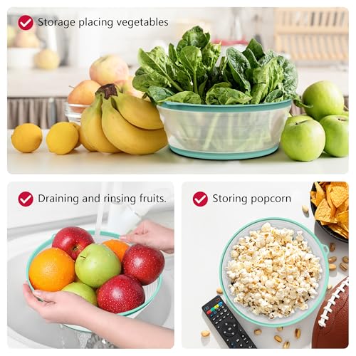 Microwave Splatter Cover Vented for Food with Hook Hole (Mint Green / M(11"x3.26")-Pack of 1)
