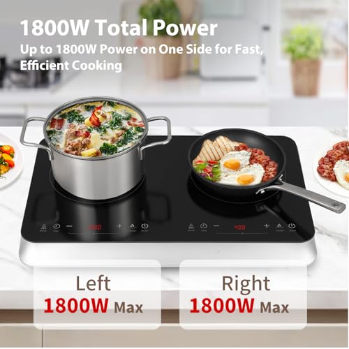 Portable Induction Cooktop 2 Burner (Double Induction Cooktop with Touch Control)