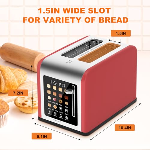 2 Slice Toaster Touch Screen (Red)