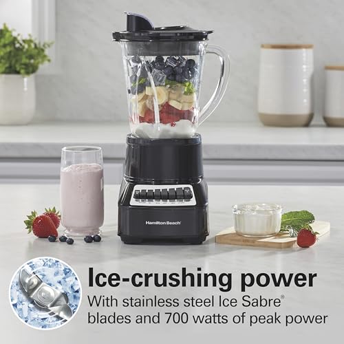 Wave Crusher Blender for Smoothies With 40 Oz Glass Jar (Black / 40oz / Blender)