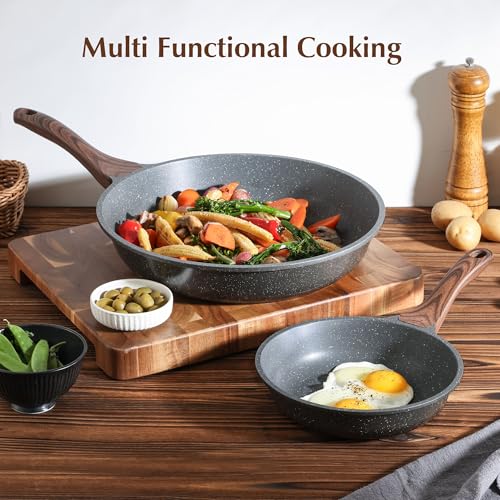 Nonstick Frying Pan Skillet (9.5 Inch / Gray)