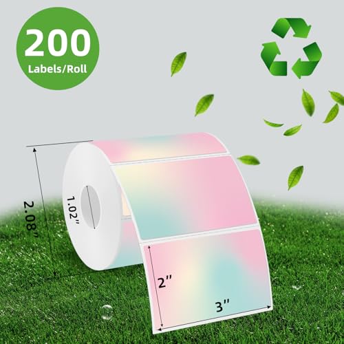 3x2 inch Pink Direct Thermal Labels for Shipping (Gradient / 2*3 inch)