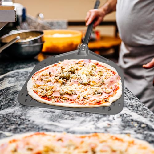 14" x 17" Perforated Pizza Peel (14" - 49 inch overall)