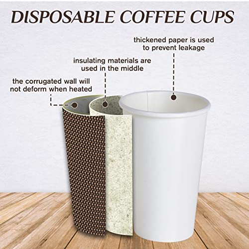 80 Pack 16 oz Disposabel Paper Cups (16OZ)