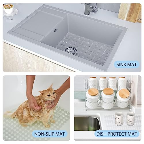 Sink Protectors Mat for Kitchen Sink (Clear)