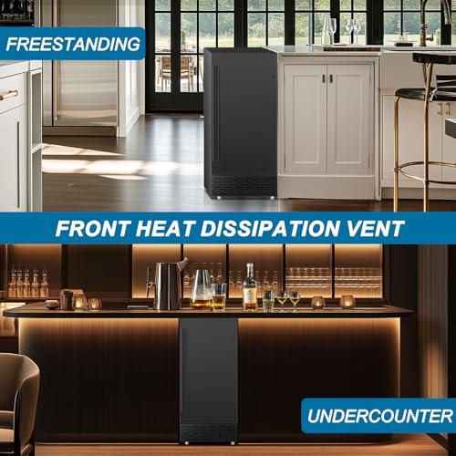 120 lbs High Output Commercial Ice Maker Undercounter Reversible Door