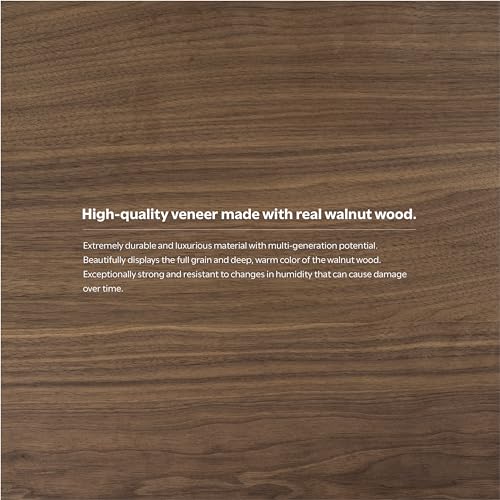 Hunter 22" Wide Metal Rectangular End Table in Walnut (End Table / 22 inch / Walnut Veneer)