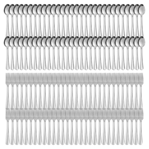 Forks and Spoons Silverware Set (240PCS Dinner Forks+ Dinner Spoons)