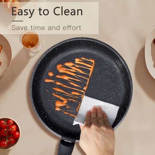 Ceramic Pots and Pans Set Non Stick (Dark Gray / 15PCS 01)