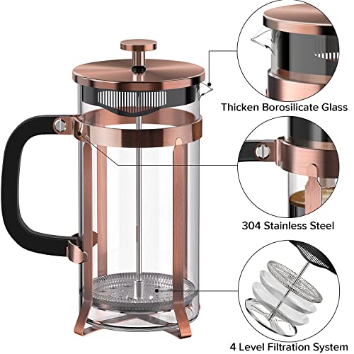 French Press Coffee Maker (Copper / 21oz)