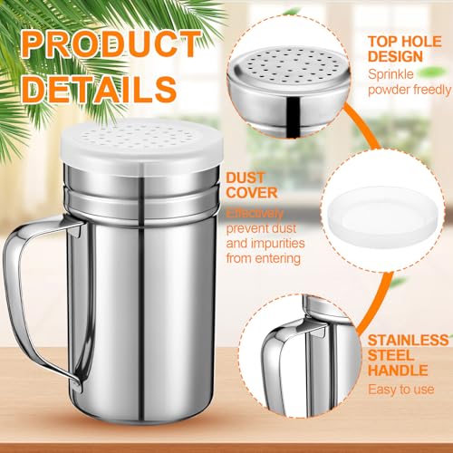 4 Pcs Stainless Steel Salt and Pepper Shakers (14oz)