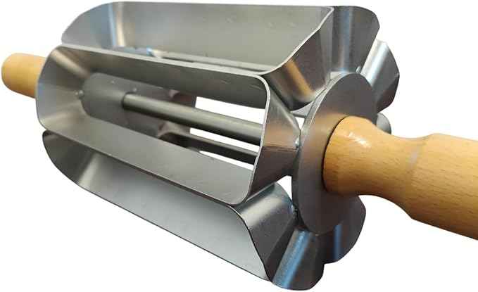 OCS Parts Stainless Steel Revolving Oblong Dough Cutter | 5-Inch Blade Professional Grade Heavy Duty Long John Dough Roller Cutter for Maple Bars and Cream Stick Donuts