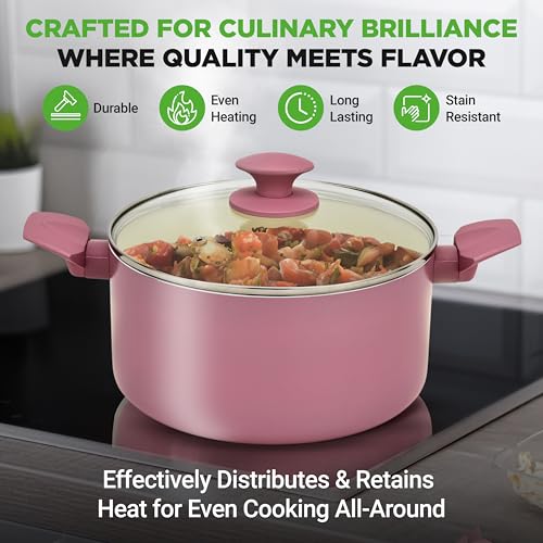 54 Piece Kitchen Cookware Set (Blush Pink / 54pc Set)
