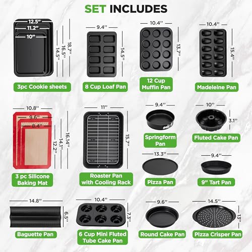 42 Pc Bakeware Set Nonstick (42-Piece Set)