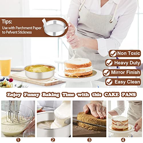 6 Inch Round Cake Pan Set of 3 (3 Count)