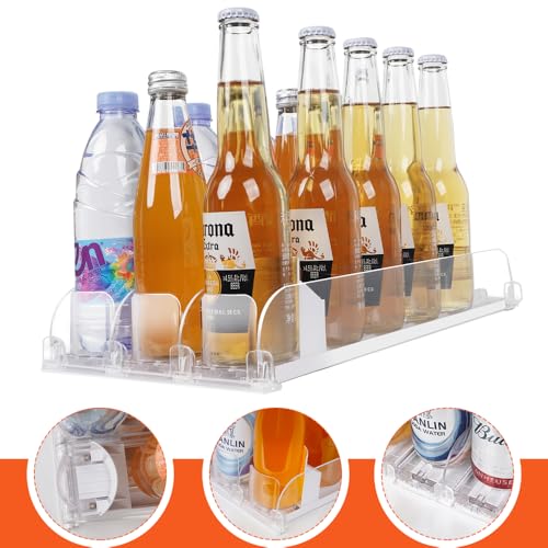 Stackable Soda Can Organizer for Refrigerator (4 Row)