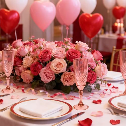 12 Pack Plastic Champagne Flutes (24 Count)