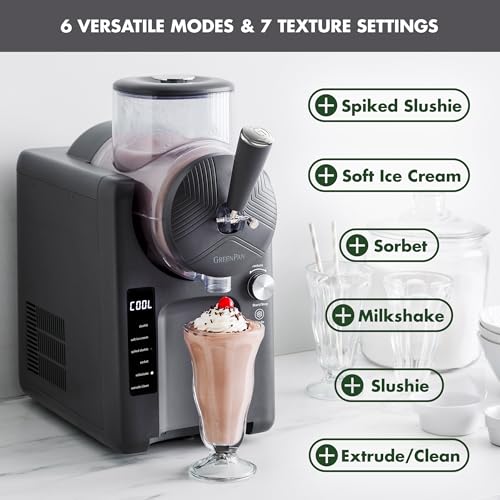 Frost Ice Cream Maker & Slushie Machine (4 Pint Ice Cream & Frozen Drink Maker / Licorice Gray)