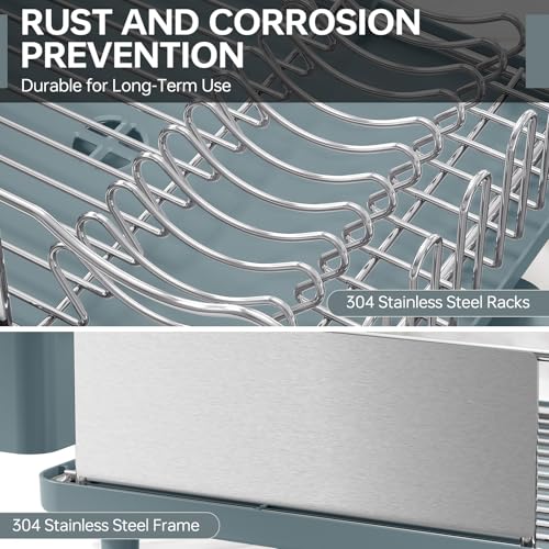 Dish Drying Rack (Pale Blue)
