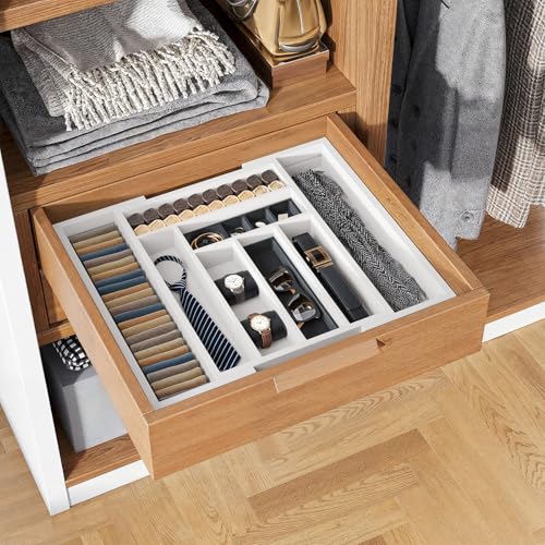 Bamboo Expandable Drawer Organizer for Utensils Holder