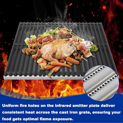 Grill Replacement Parts for Charbroil TRU (17" x 6"per emitter plate-3)