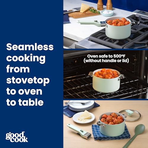 Ceramic Sauce Pan with Removable Handle & Lid