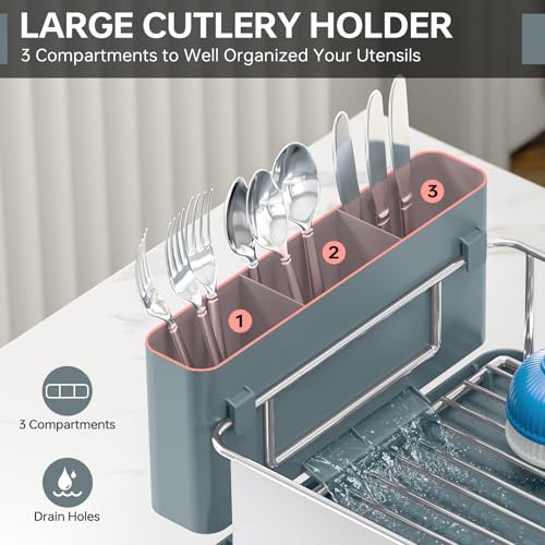 Dish Drying Rack (Pale Blue)