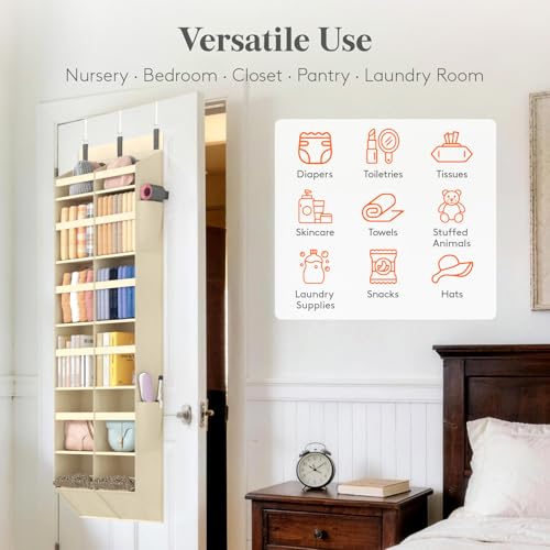 1 Pack Over the Door Organizer (Beige / 12 section)