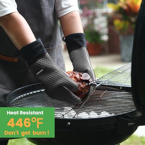 BBQ Gloves Heat Resistant Oven Mitts (2 Count)