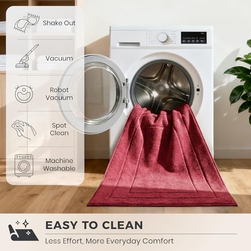 Dirt Trapping Door Mat Indoor Entrance (Burgundy Red / 32" X 47" (Rectangular))