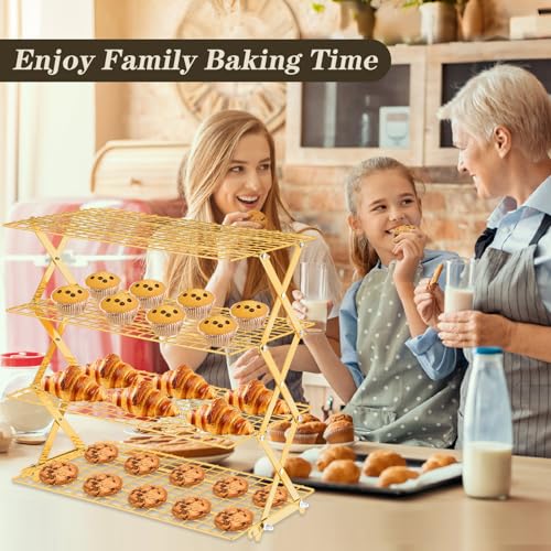 4 Tier Gold Collapsible Cooling Rack