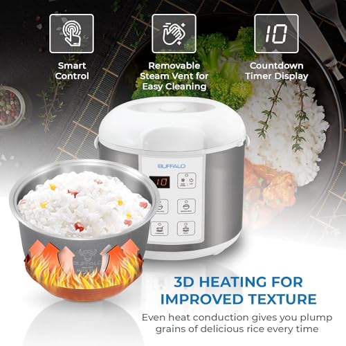 Rice Cooker Stainless Steel Inner Pot Rice Maker Small (5 Cup)