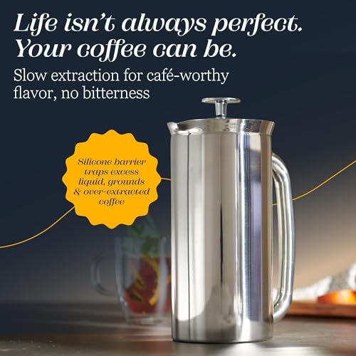 P7 French Press (18 oz / Polished Stainless Steel)