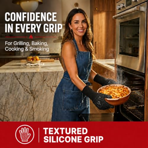 BBQ & Grill Gloves (Black / Medium)